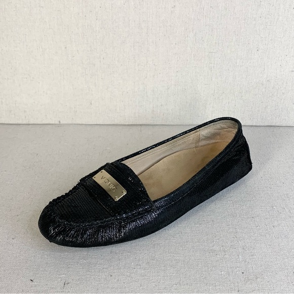 Vionic Sydney Leather Reptile Embossed Black Sparkle Loafers/Flats - Size 8 - Picture 2 of 16
